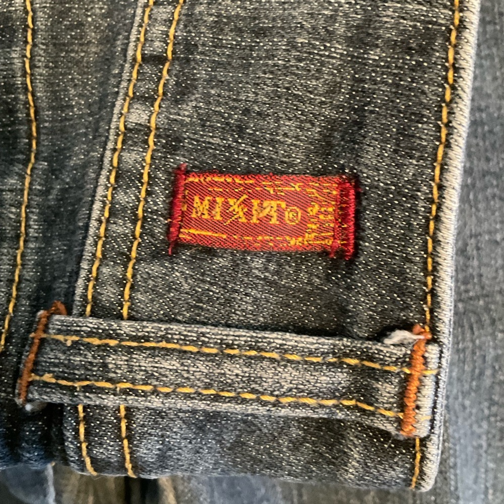Mix It Stretch Boot Cut Mid Rise  5-Pocket Denim Jeans, Back Pocket Detail, Sz 2 - Picture 5 of 10
